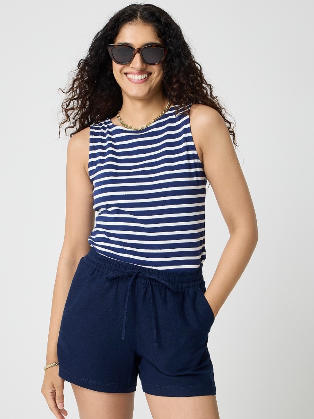 NWT J.Crew Factory Linen-blend Drawstring Short - Picture 2 of 7